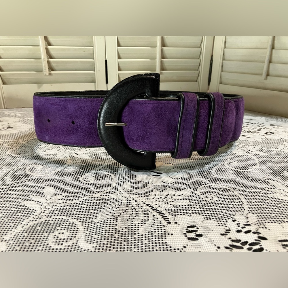 WOMEN DETAILS USA PURPLE CASUAL BELT SZ SMALL 80s